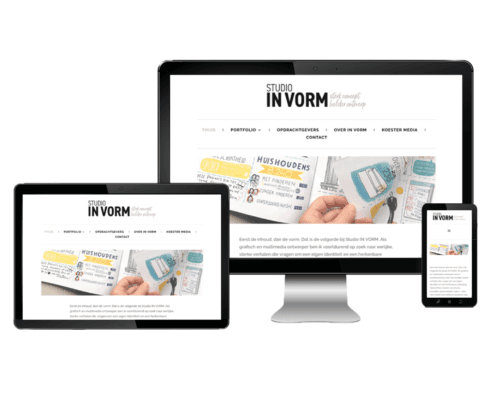 Website vormgeving voor In Vorm Driehuis