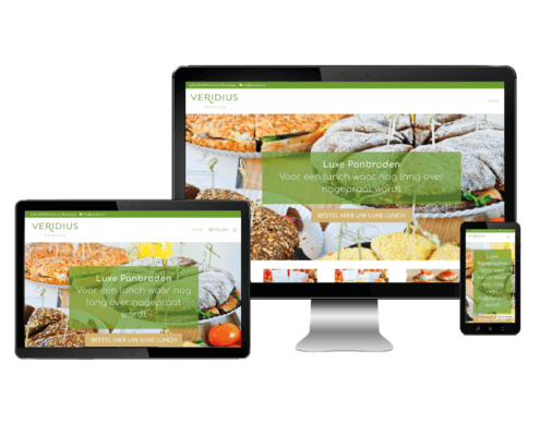 Website met online verkoop voor Veridius Catering Rijswijk