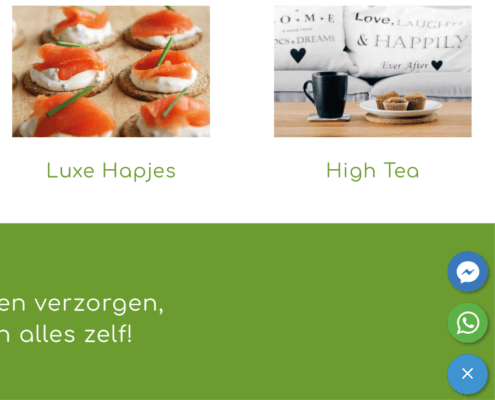Website met online verkoop voor Veridius Catering Rijswijk