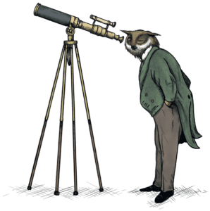 Owl-With-Telescope
