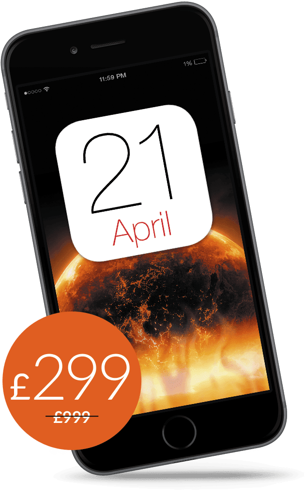 Mobilegeddon - iphone with fiery planet