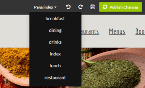 Editing content with Brambl 9 Brambl changing pages