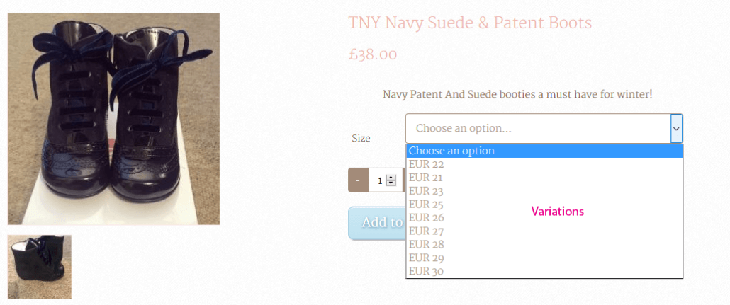 Managing webshops 9 WooCommerce Variations