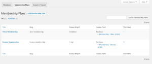 Adjusting content available to your members 1 - Screenshot 2017 12 27 Membership Plans ‹ Tech 1 Blank Demo — WordPress
