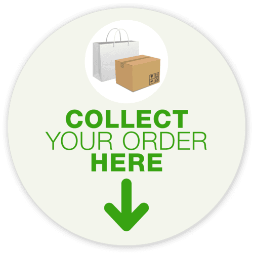 collect your order here collection point sign
