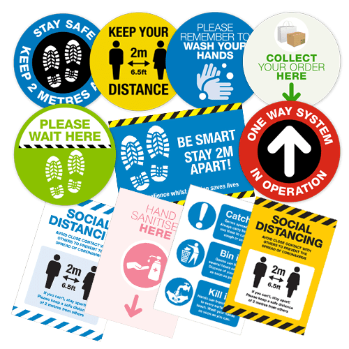 social distancing signs for shops offices factories and businesses