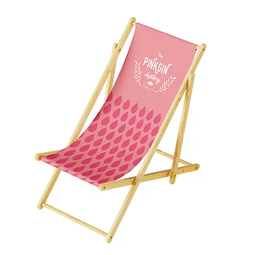 exhibition furniture - Pink Gin Deckchair Mockup 1