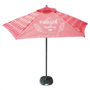 alfresco eventing - pink gin parasol
