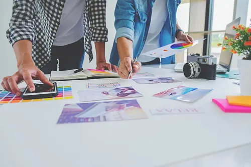 graphic design and brand identity - stock image 243120798 S