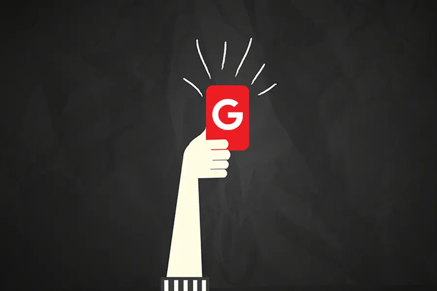 redcard_google google manual action delisted seo rankings