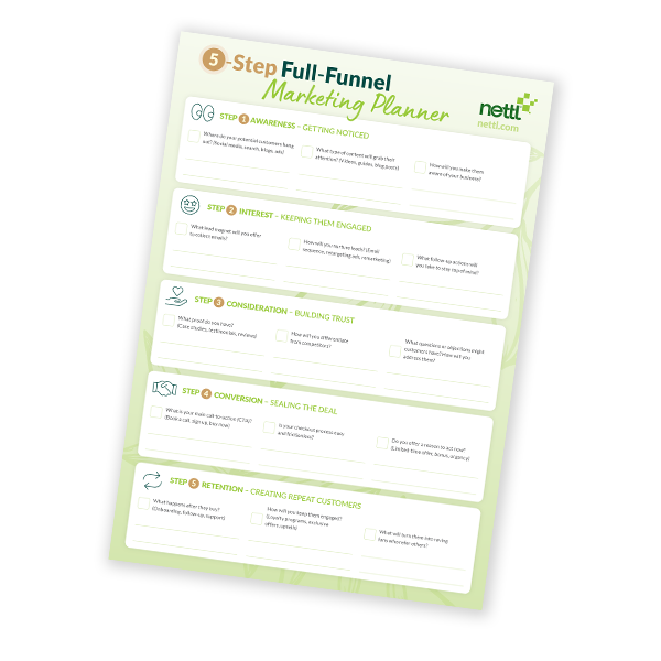 marketing funnel cheat sheet
