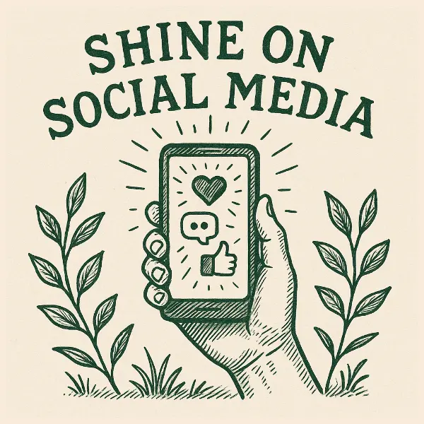 shine on social media