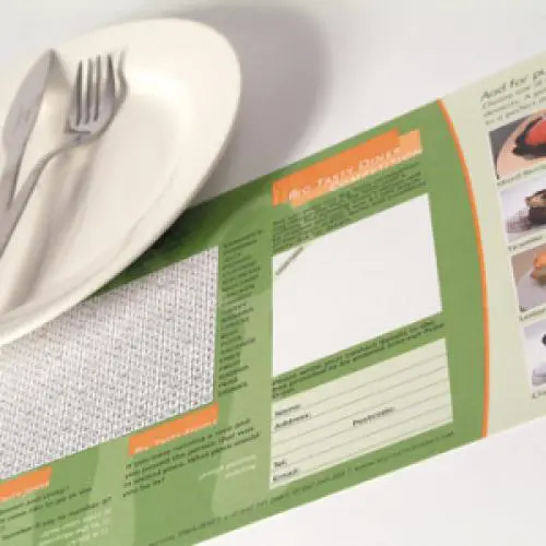 Placemat menu printing - Placemat