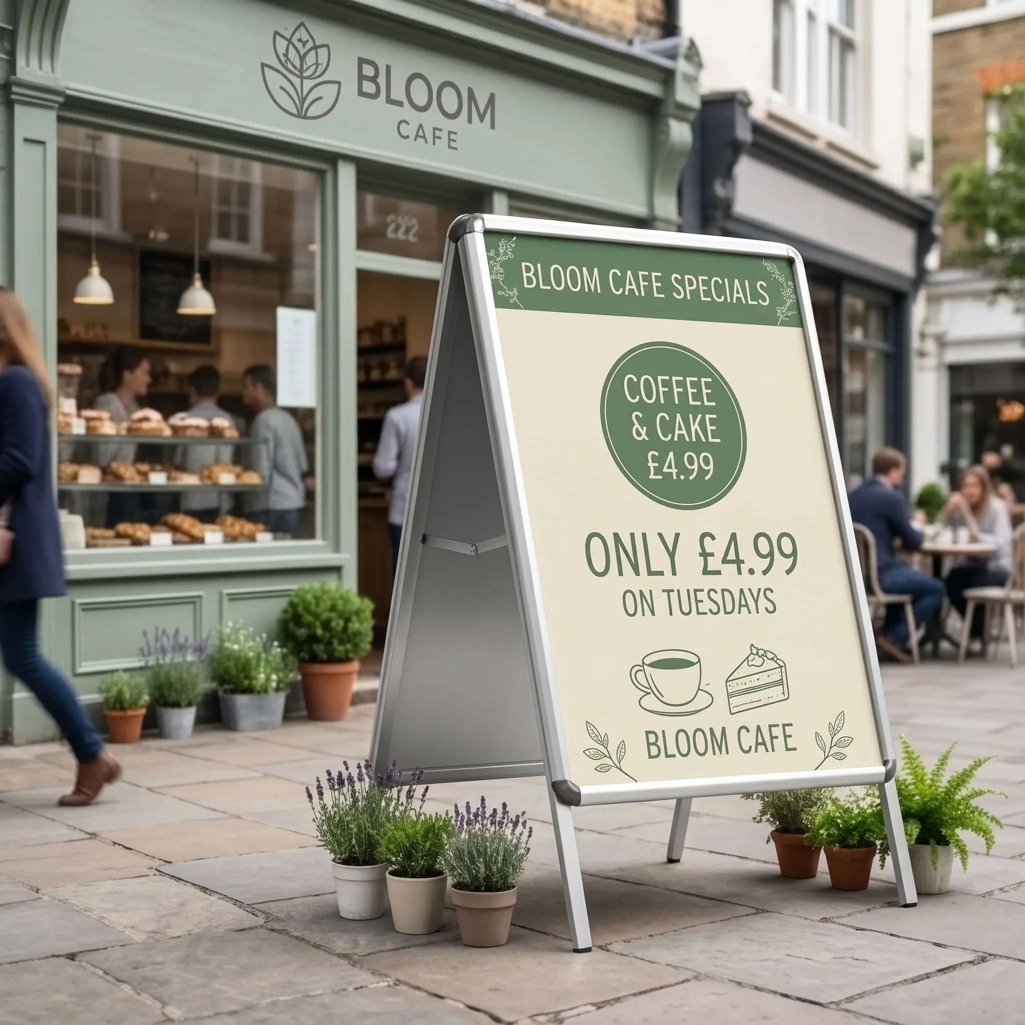 A Board with advertising posters