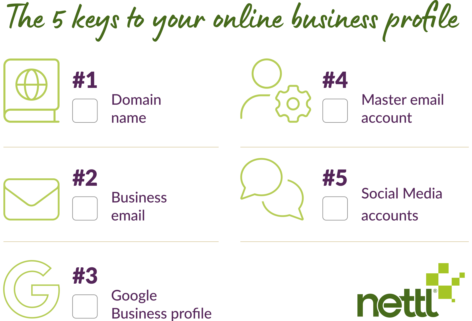 5 keys checklist