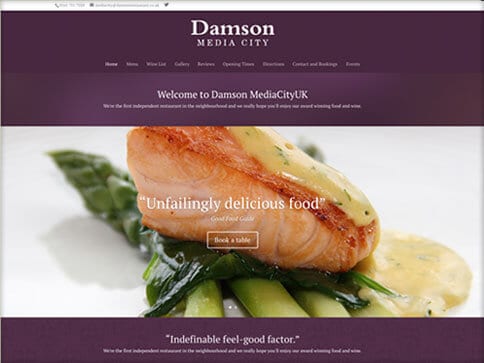 damson media city website design preview