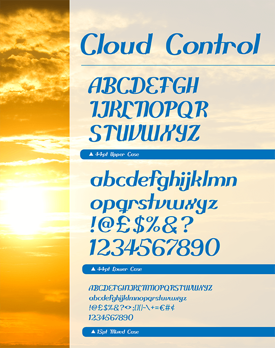 Cloud Control free print and web font