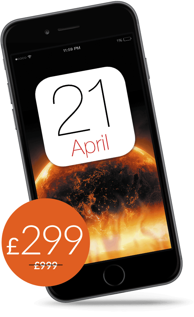 Mobilegeddon - iphone with fiery planet