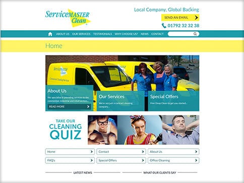 Servicemaster Swansea Website Design