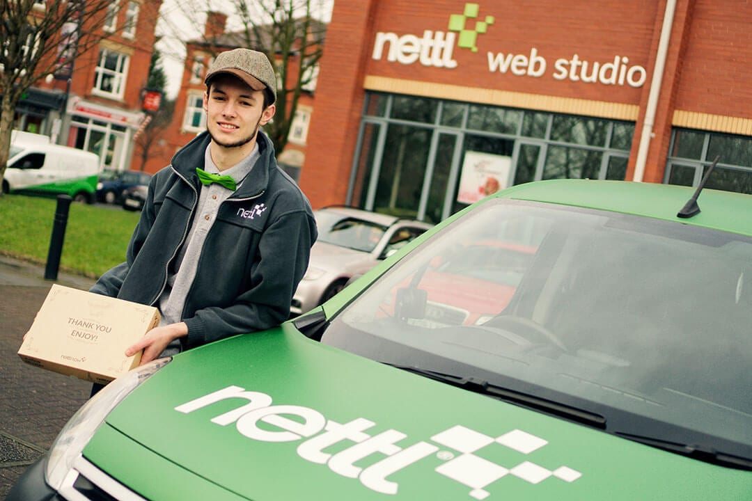 nettl now same day print delivery outside nettl web studio manchester