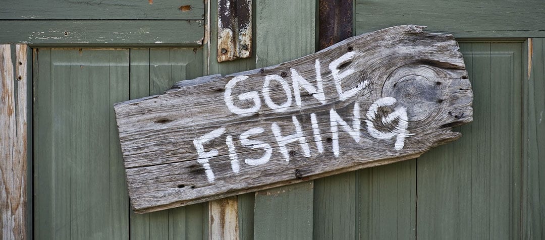 gone fishing sign