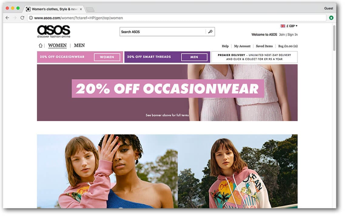 merchandising online store best example
