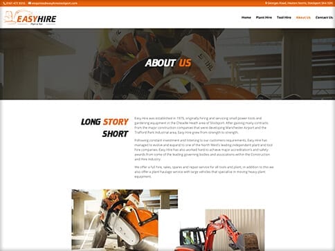 stockport web design - Easy Hire 2