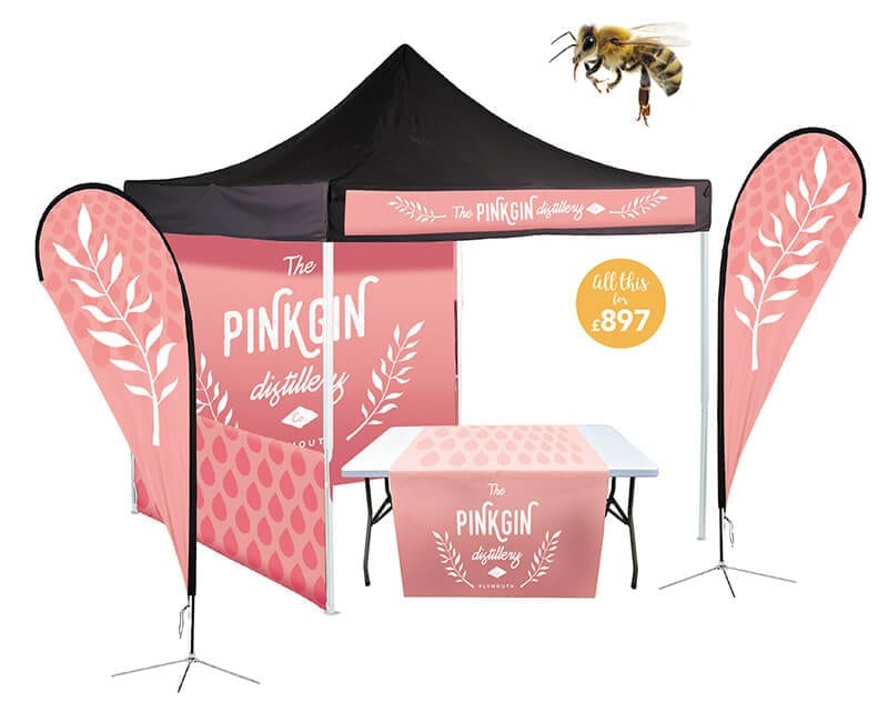 gazebo flags table runners event branding