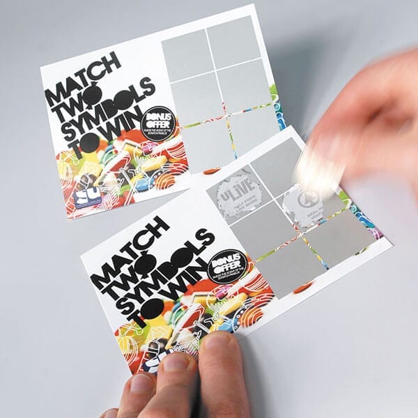 customised printed scratch cards