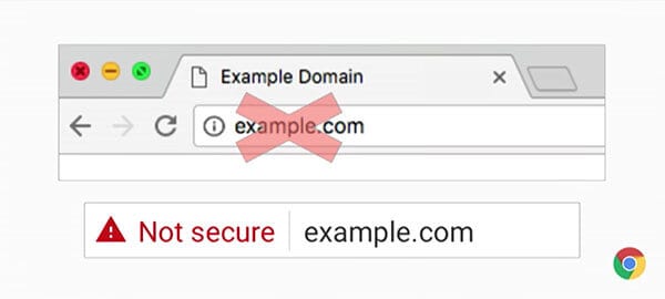 google chrome security warning on non https sites