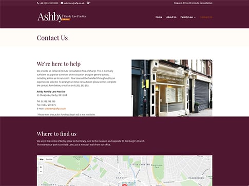 Ashby Family Law Website by Nettl of Chesterfield