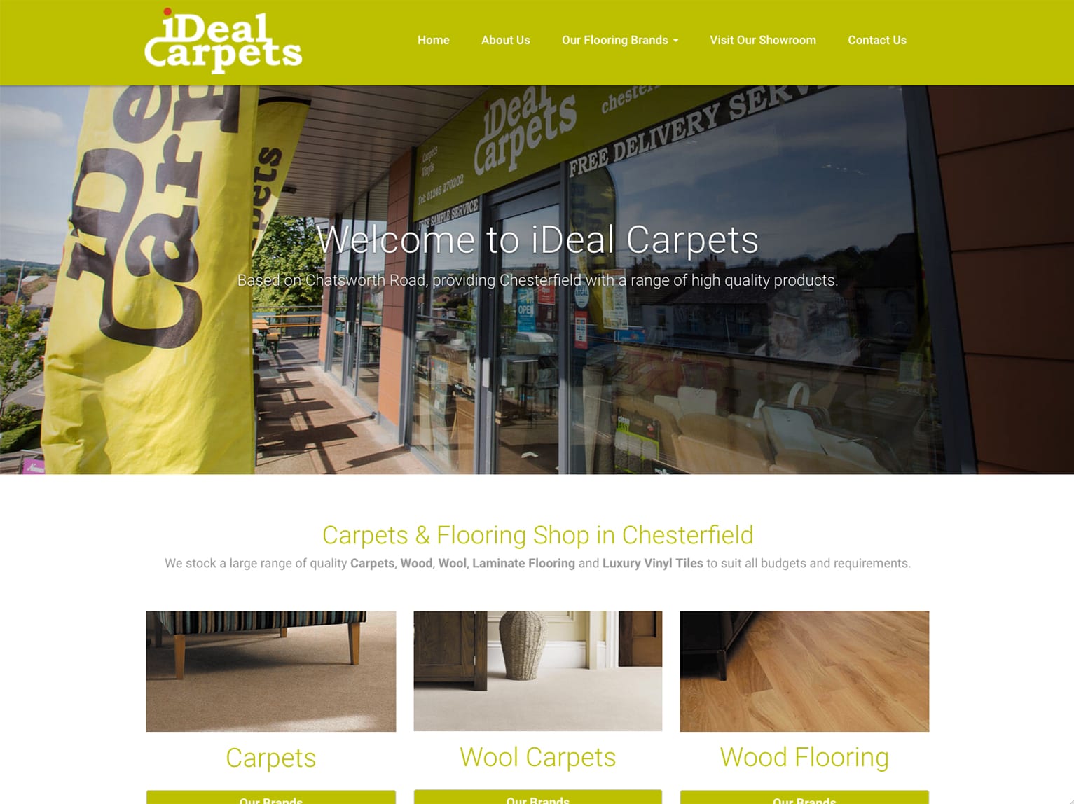 iDeal Carpets Website by Nettl of Chesterfield