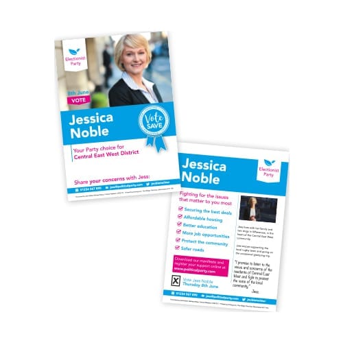 Election printing - election leaflet 2