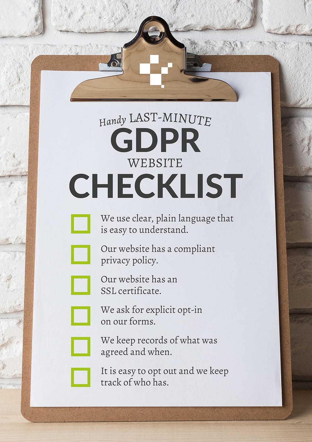 - GDPR checklist