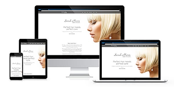 Sarah Marcs Hairdressers responsive website image