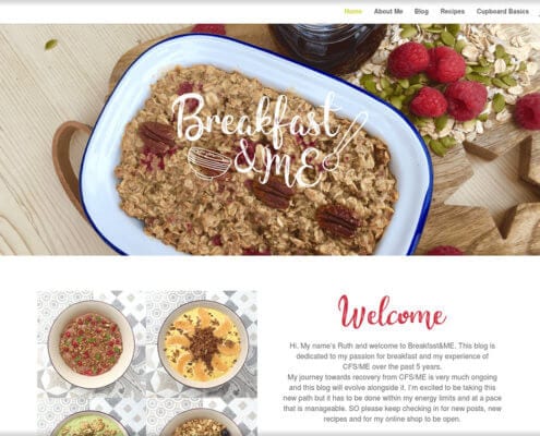 breakfast and me website design