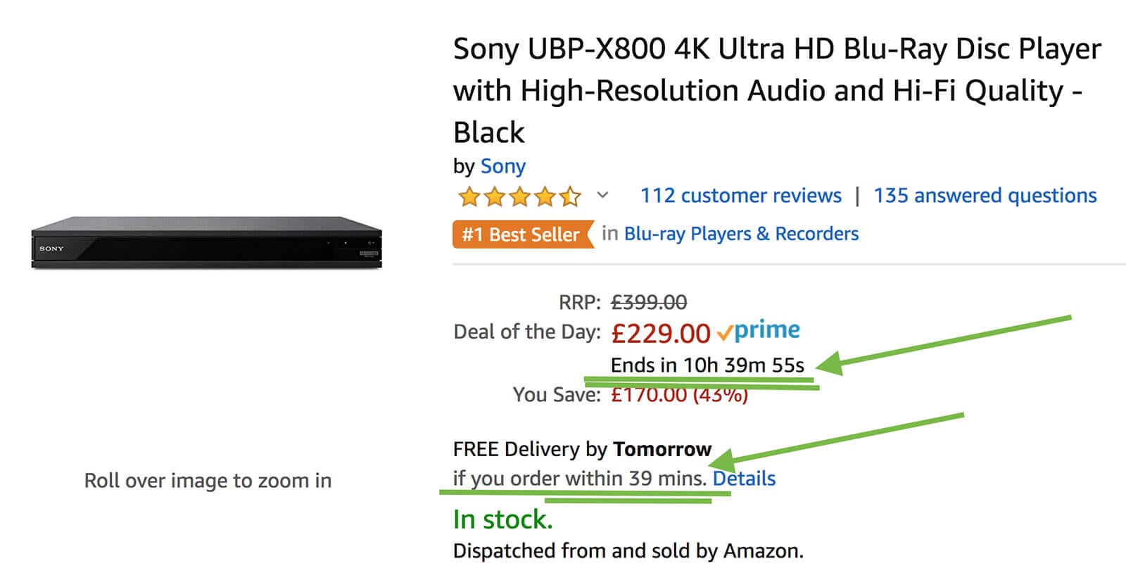 how amazon use countdown timers to drive sales