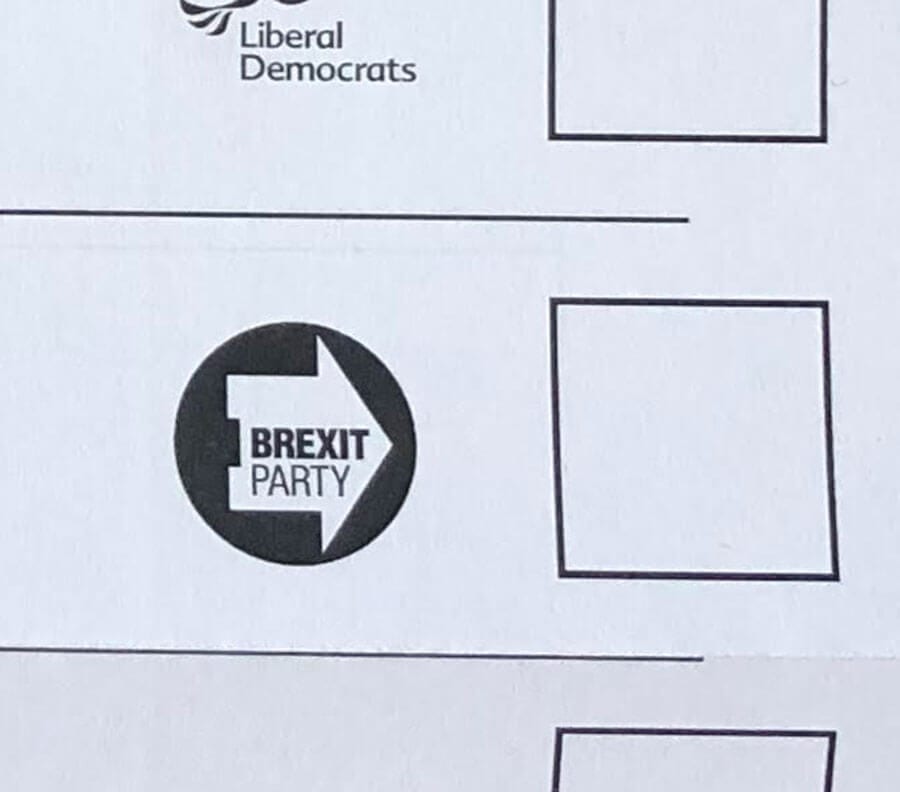 EU elections ballot paper