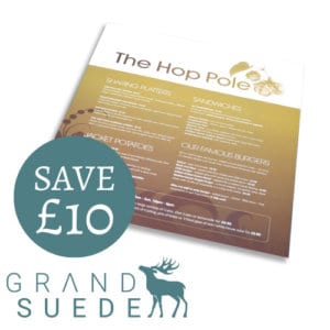 Grand Suede Menu Graphic