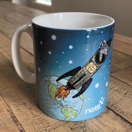 Printed mugs for cafes and hotels