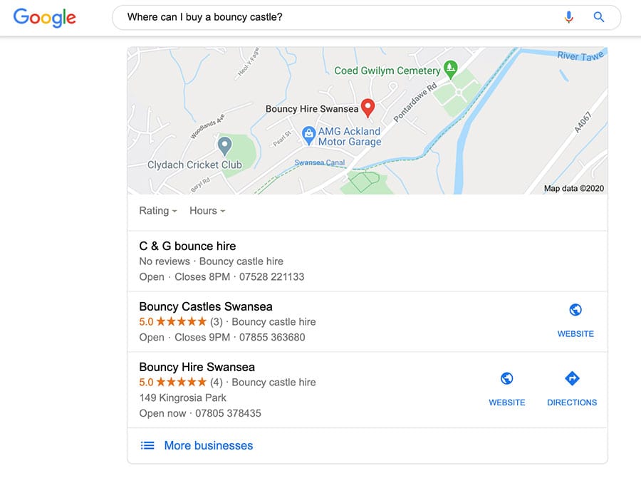 - local results