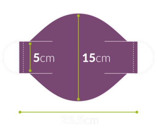 regular adult face mask sizing