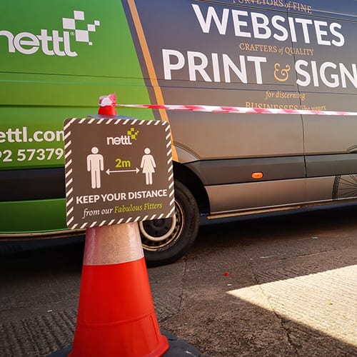 Covid-19 - cone sign