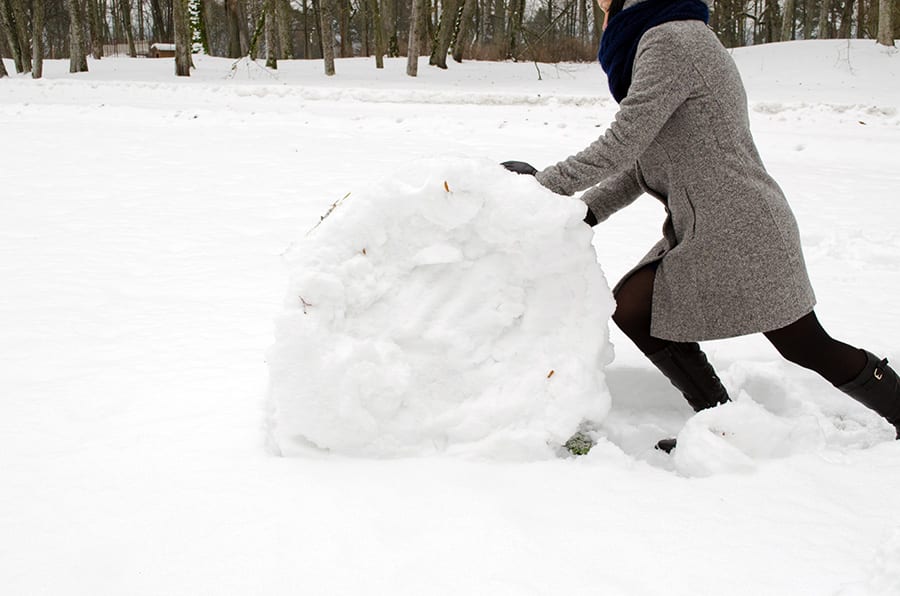 rolling snow