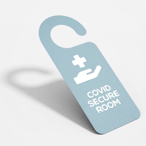 COVID door hanger sign