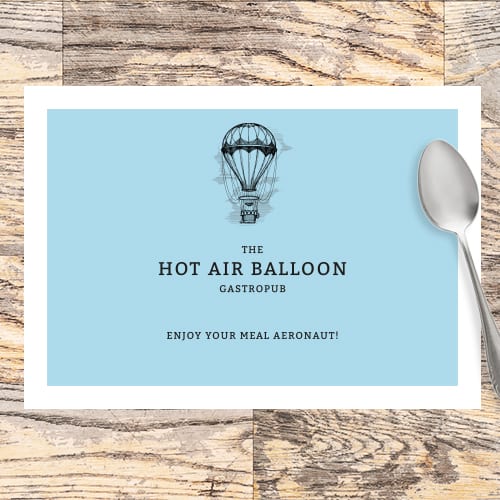 Disposable restaurant place mats