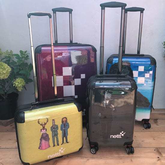 branded suitcases