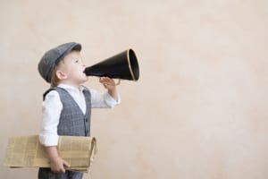 share of voice - child megaphone