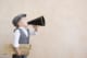 expand signage business - child megaphone