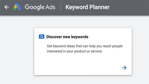 sell seo - keyword planner